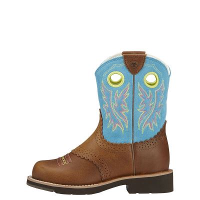 Ariat Fatbaby Cowgirl - Western Laarzen Bruin / Blauw Kinderen - 18964-141